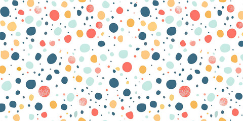 Obraz premium Seamless Childish Circle Doodle Design