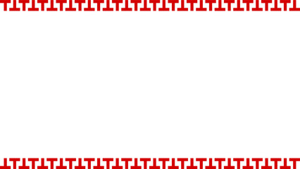 Background white with red ornament border. Vector can be used for banners, posters, power points, templates, slides, etc.