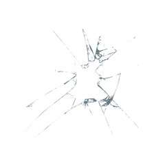Cracked Glass, transparent background, 300dpi
