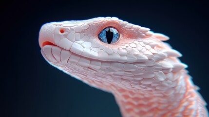 Fototapeta premium Pink Dragon Head Closeup Fantasy Creature Mythological Monster 3D Render Digital Art