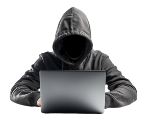 Transparent Background Hacker Using Computer