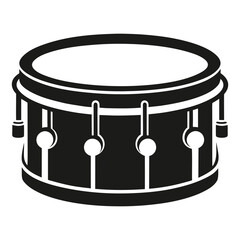 a vintage snare drum silhouette vector icon