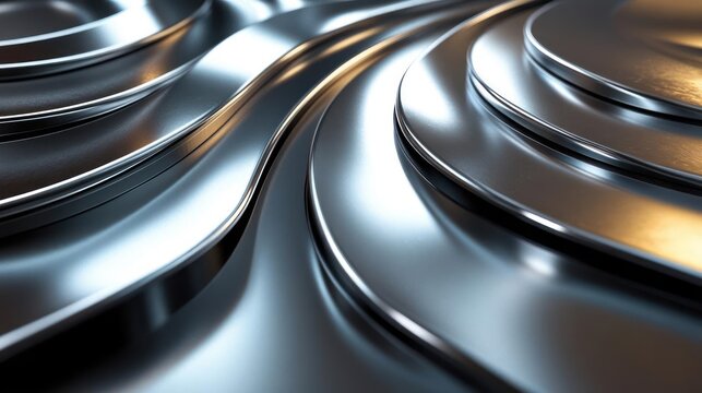 Intricate design of metal discs in motion, capturing the essence of precision and symmetry.