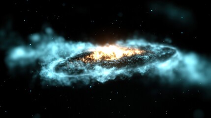 Fototapeta premium Cosmic Nebula with Glowing Core Space Dust Starry Night Sky Astronomy