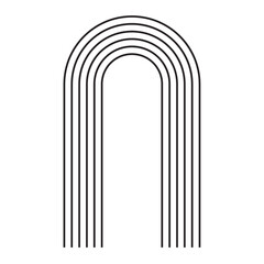 horseshoe linear Geometric Shape style design