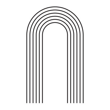 horseshoe linear Geometric Shape style design