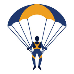 parachute man vector on white background