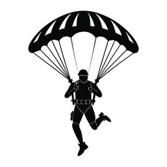 parachute man vector on white background