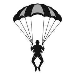 parachute man vector on white background