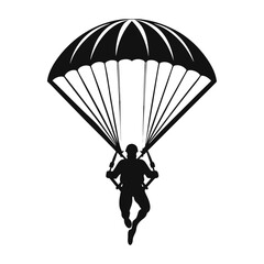 parachute man vector on white background