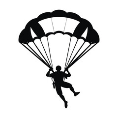 parachute man vector on white background