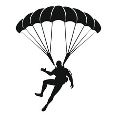 parachute man vector on white background