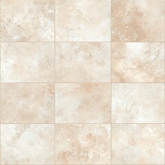 Seamless pattern of beige square tiles with a marble effect.