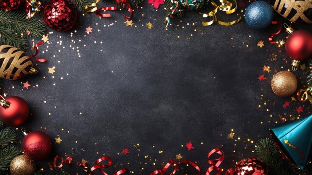 A collection of Christmas and holiday greeting cards with festive elements like snowflakes,