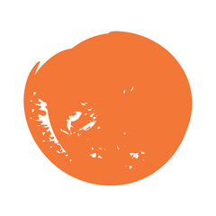 orange circle geometric figures painted style