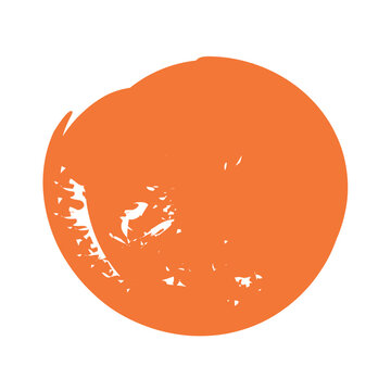 orange circle geometric figures painted style