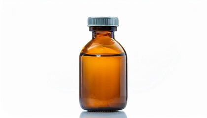 Medicine Bottle on White Background Isolated. Full Shot of Medical Devices.