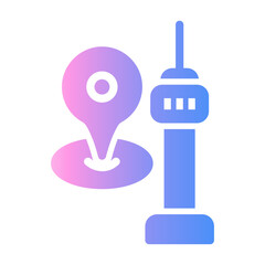 namsan tower Gradient icon