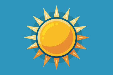 Vector sun. shiny sun summer beach weather