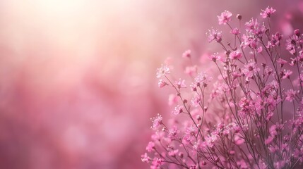 Obraz premium Beautiful pink flowers wallpaper, add a touch of elegance to your home decor with these stunning floral designs