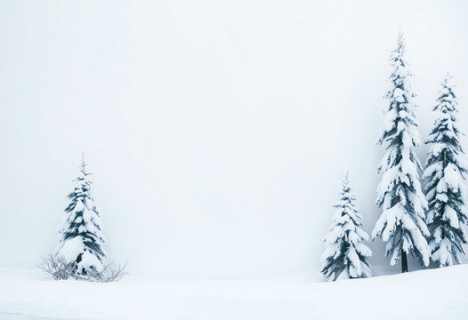 winter themed blank copy space background