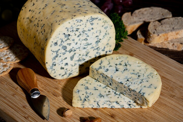 A big block of cheese that everyone likes to eat.