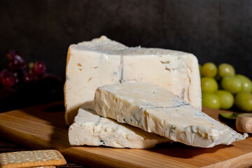 A big block of cheese that everyone likes to eat.