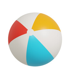 Beach Ball Summer 3D Illustration