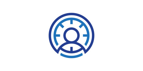 logo design work time,hours and people,job,business,logo icon,vector,symbol,creative.