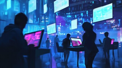 Cyberpunk Office Space