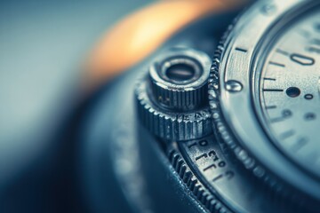 Close-up of an Old Camera Lens