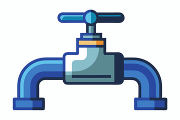 Water supply faucet mixer for water isolated on white background