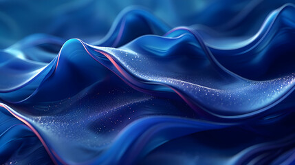 Obraz premium Abstract Blue Wavy Background with Sparkle