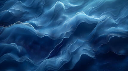 Obraz premium Abstract Blue Wavy Background Illustration