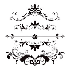calligraphic dividers decorative retro page divider