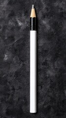 White Pencil on Black Background   Stationery  Writing  Creativity  Art Supplies