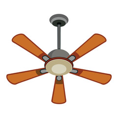 vector ceiling fan on white background