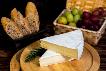 A big block of cheese that everyone likes to eat.