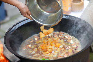 Chinese traditional iron pot stew