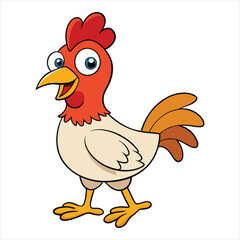 chicken vector on white background