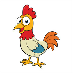 chicken vector on white background