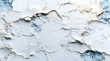 Obraz premium Cracked White Wall Texture - Abstract Background