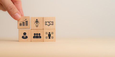 Venture capital concept. A key source of funding for many innovative businesses. Investment funds...