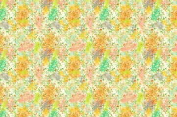 Blooming midsummer meadow seamless pattern