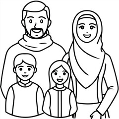 importance of Family in Islam icon vector.