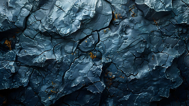 Abstract Dark Blue Cracked Rock Texture Background Loop