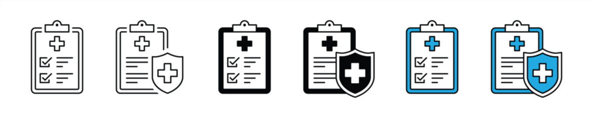 medical insurance icon set. healthcare insurance icon. vector illustration