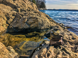 rocks and sea