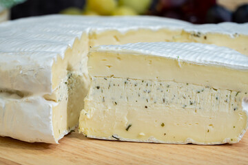 A big block of cheese that everyone likes to eat.