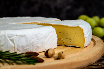 A big block of cheese that everyone likes to eat.